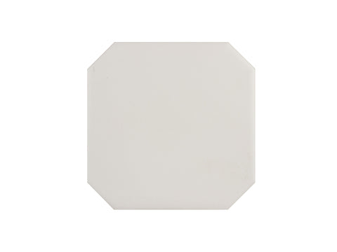 OCTAGON - White Glazed Ceramic - 6x6"